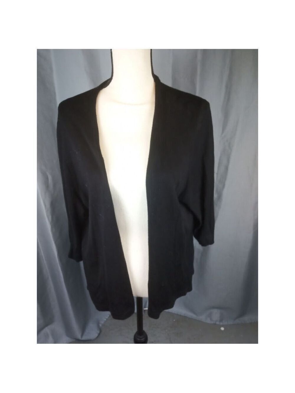 Women's Worthington Black Open Front Cardigan Sweater Plus Size 1X